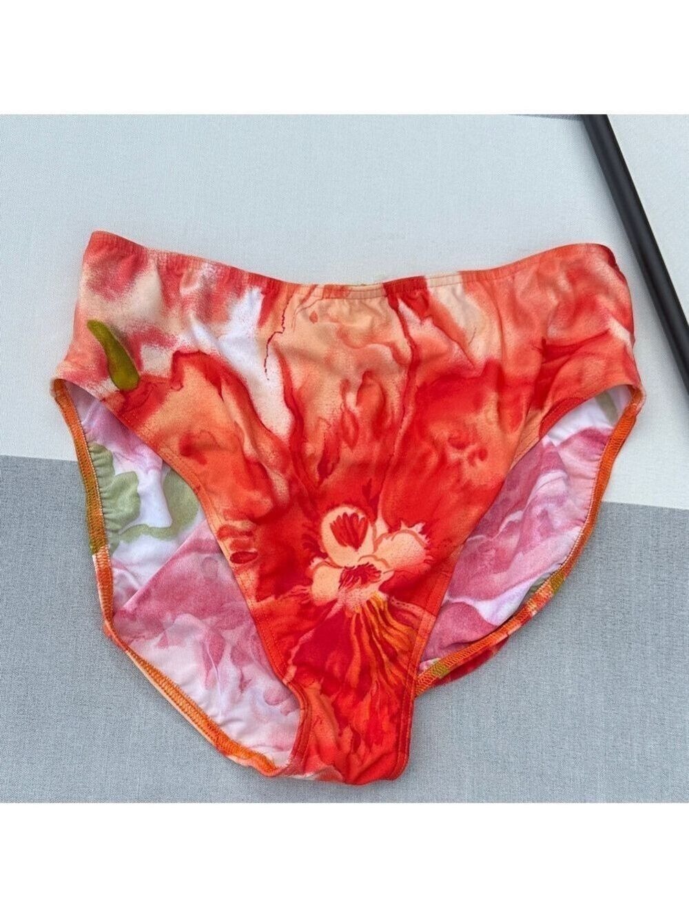 Christina -New Red, Orange, Green Floral Bikini Bottom NEW with tags Size 16